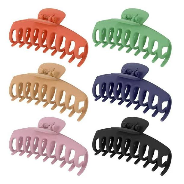 Yaoping 6 PCS Big Hair Claw Clips - 4.3 Inches Non Slip Matte Large Hair Claw Clips for Women / G... | Walmart (US)