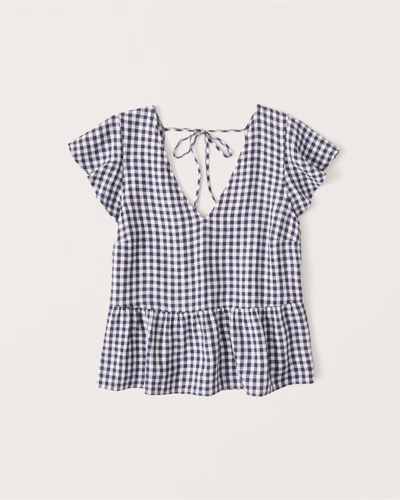 Flutter Sleeve Trapeze Top | Abercrombie & Fitch (US)