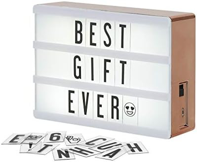 My Cinema Lightbox Rose Gold Light Box, Micro LED Marquee with 100 Letters, Numbers and Emojis, D... | Amazon (CA)