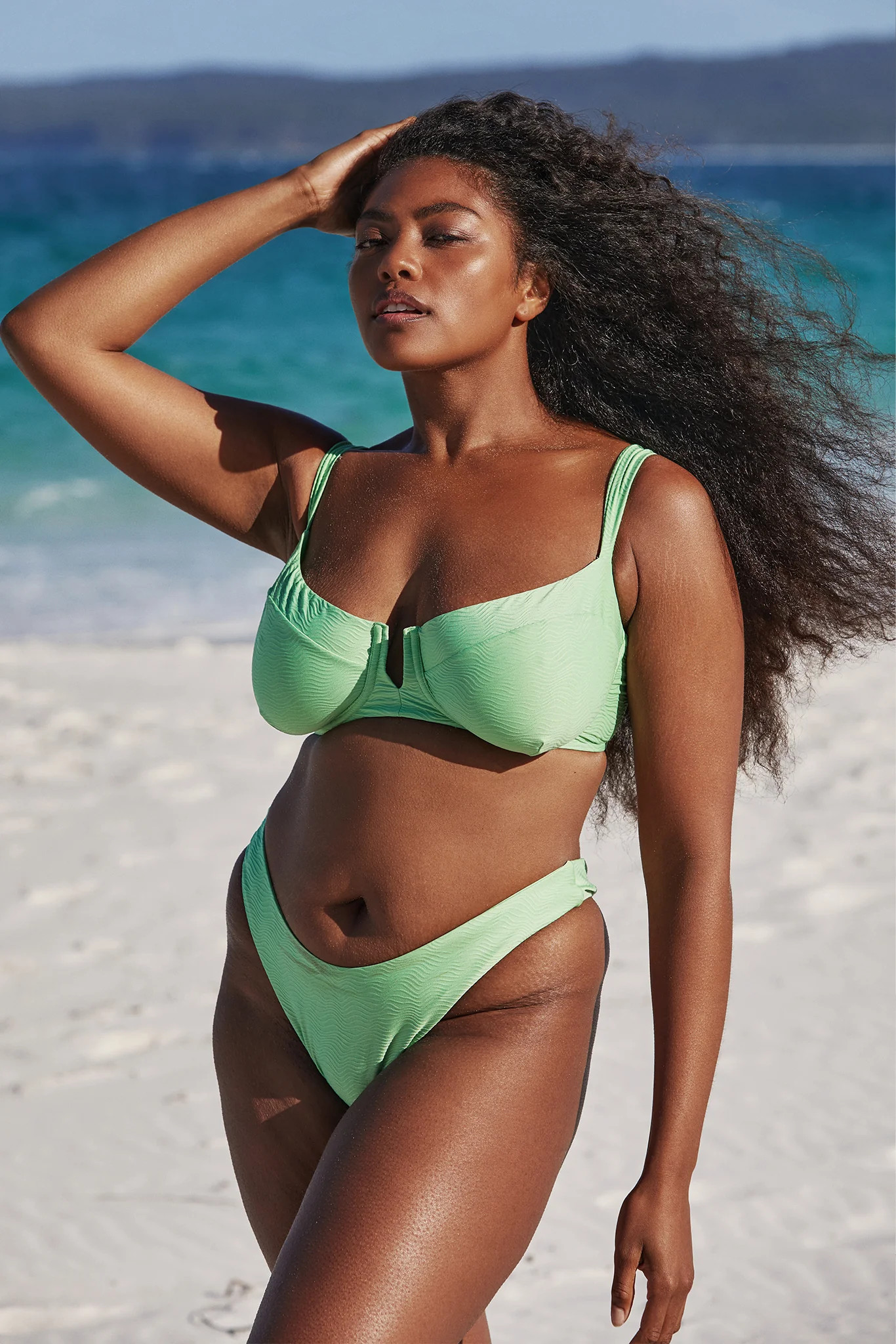 Byron Bottom - Pistachio Wave | Monday Swimwear
