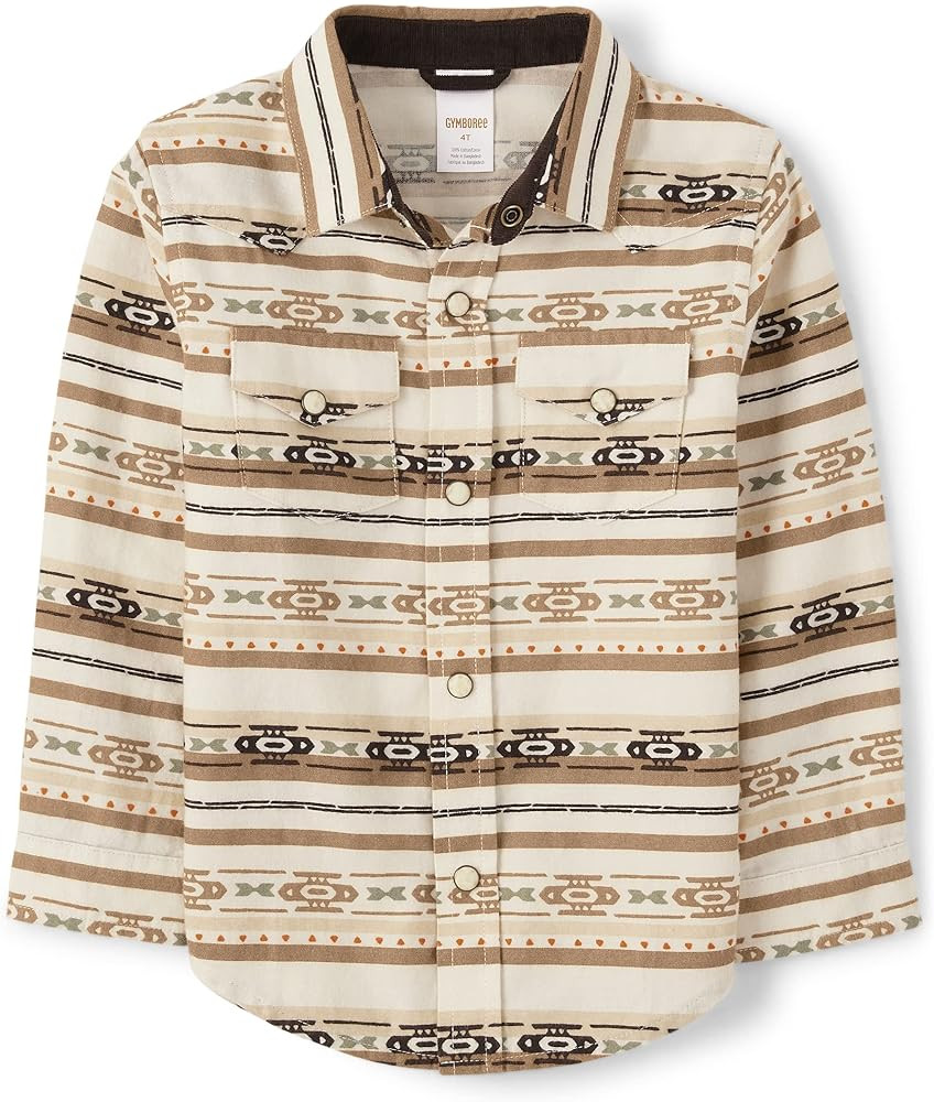 Gymboree Boys and Toddler Long Sleeve Button Up Shirts | Amazon (US)