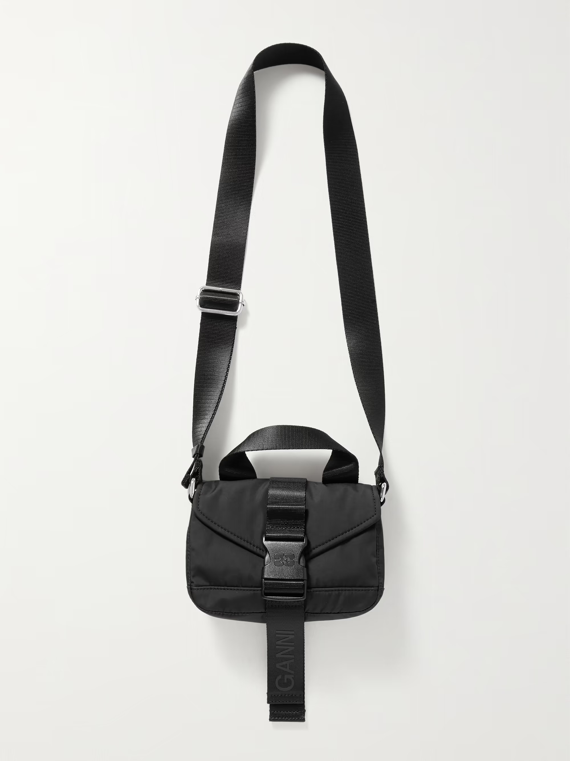GANNI Recycled-shell shoulder bag | NET-A-PORTER | NET-A-PORTER (UK & EU)