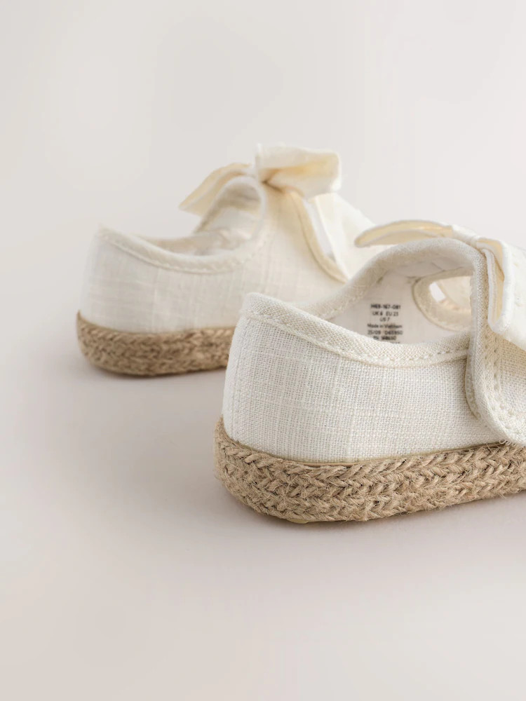 Buy White Bow Espadrille Shoes from Next USA | Next US