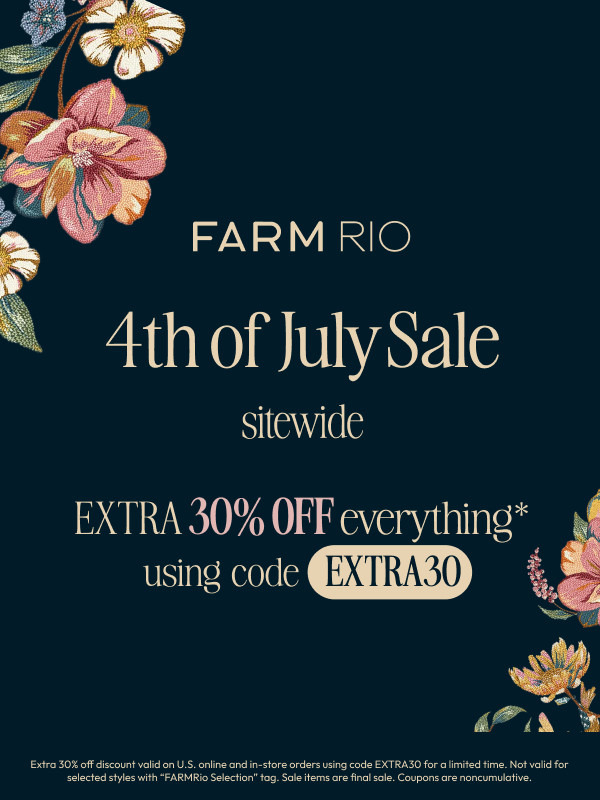 Red, white & tropical vibes 🇺🇸🌺 Farm Rio’s 4th of July Sale just got EVEN better—take an EXTRA 30% OFF sitewide with code EXTRA30 💥✨ Your dream summer dresses, bold prints, vacay-ready sets & statement pieces are now at steal prices… but not for long 🔥 Run, don’t walk!

#FarmRio #FarmRioSale #4thOfJulySale #FourthOfJulyDeals #SummerSale #Extra30 #SaleAlert #FashionDeals #SummerStyle #TropicalVibes #VacationOutfits #ResortWear #SummerDresses #PrintedDresses #ColorfulFashion #ChicStyle #StyleInspo #OOTD #InstaFashion #FashionFinds #ShopTheSale #DealsDealsDeals #LimitedTimeOffer #SaleSeason #TrendyLooks #SummerWardrobe #FashionSteals #StyleOnABudget #HotDeals #MustHaveStyles 

 #LTKSeasonal #LTKU #LTKSaleAlert