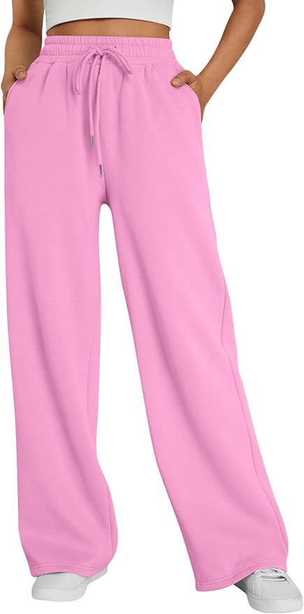 Trendy Queen Womens Wide Leg Fleece Lined Sweatpants Winter Baggy Lounge Travel Pants Fashion Out... | Amazon (US)