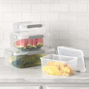 The Container Store® 3.8 qt. Plastic Food Container Grey | The Container Store