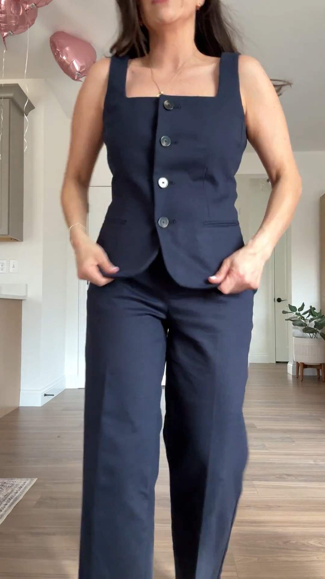 Wearing size 2 pants and 2 vest. Pants seem to run a little big  

#LTKWorkwear