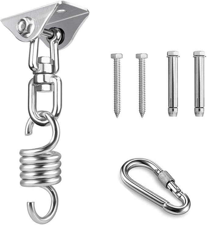 BLADOPIA Hammock Chair Hanging Kit for Bedroom, Outdoor Patio Porch Swing Hardware, Heavy Duty Pu... | Amazon (US)