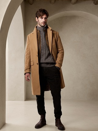 Aosta Italian Melton Topcoat | Banana Republic (US)