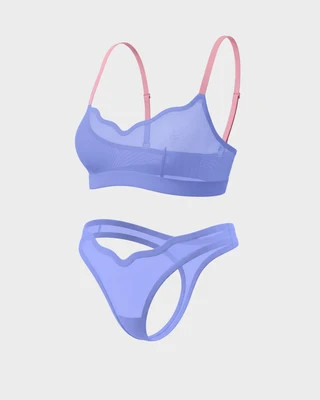 Winter Fling Lucy Bralette and Sheer Thong Set | EBY (US)