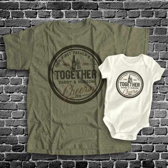 First Father's Day Together Cheers Matching Daddy and Baby | Etsy | Etsy (US)
