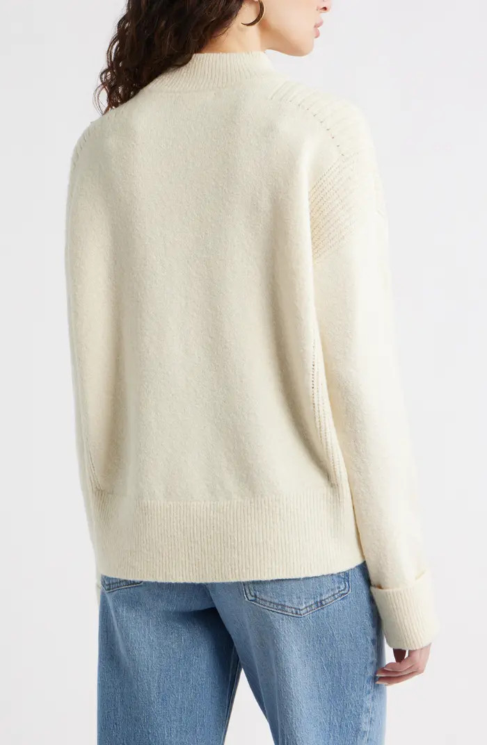 Treasure & Bond Rib Detail Mock Neck Sweater | Nordstrom | Nordstrom