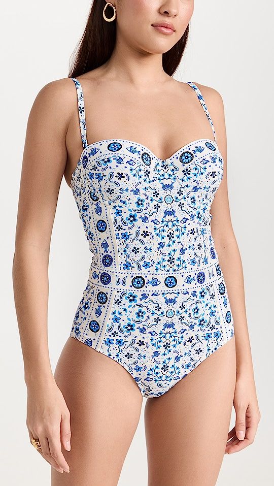 Printed Underwire One Piece Swimsuit | Shopbop