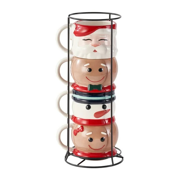 Holiday Icons Ceramic Mug Set 13 OZ 4-Piece Holiday Time | Walmart (US)