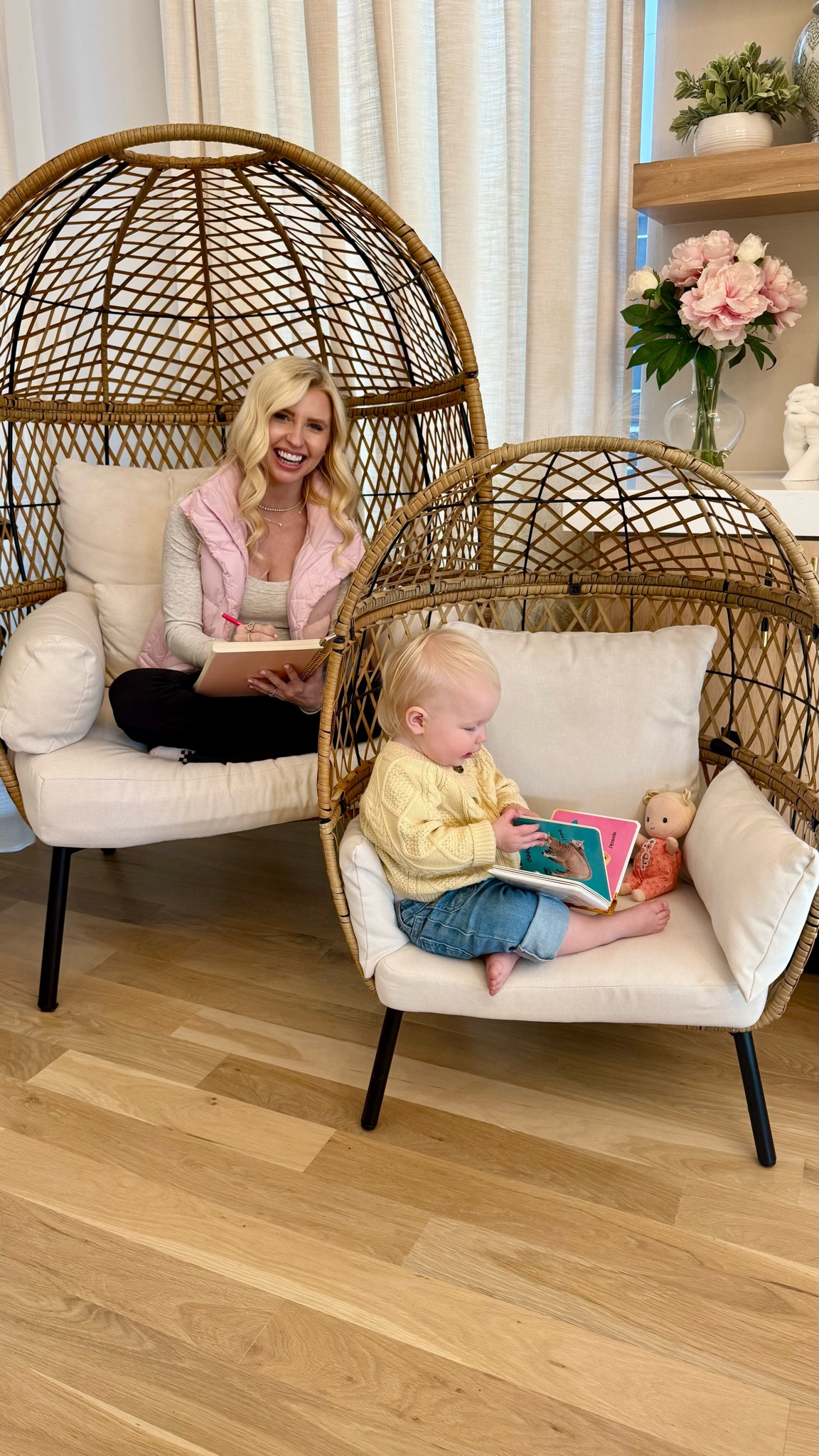 Obsessed with our egg chairs! We love and use ours so much and just saw they have one for kids!! 😍

#WalmartPartner @walmart

#LTKHome