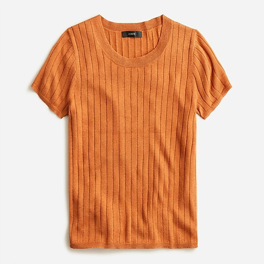Silk-cashmere cropped T-shirt | J. Crew US