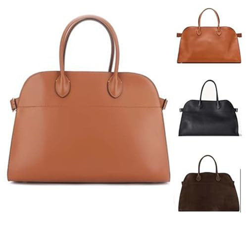 Margaux Bag, Large Margaux Bag In Leather for Women (Brown B) | Amazon (US)