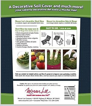 Mosser Lee ML0460 Natural Green Sheet Moss, 325 sq. in. | Amazon (US)