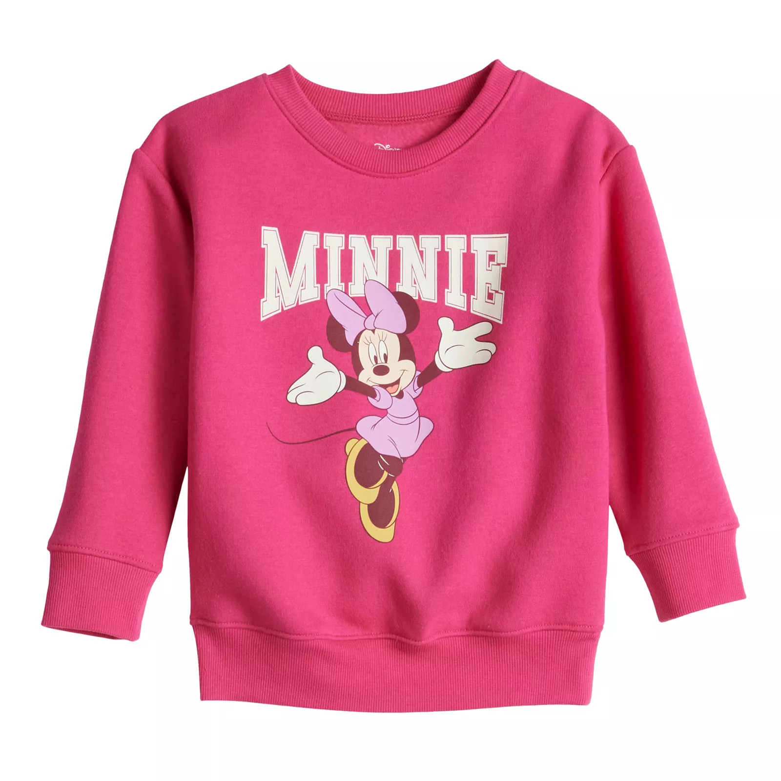 Disney's Minnie Mouse Toddler Girl Fleece Varsity Graphic Sweatshirt by Jumping Beans®, Toddler Girl's, Size: 5T, Pink Varsity Minnie | Kohl's