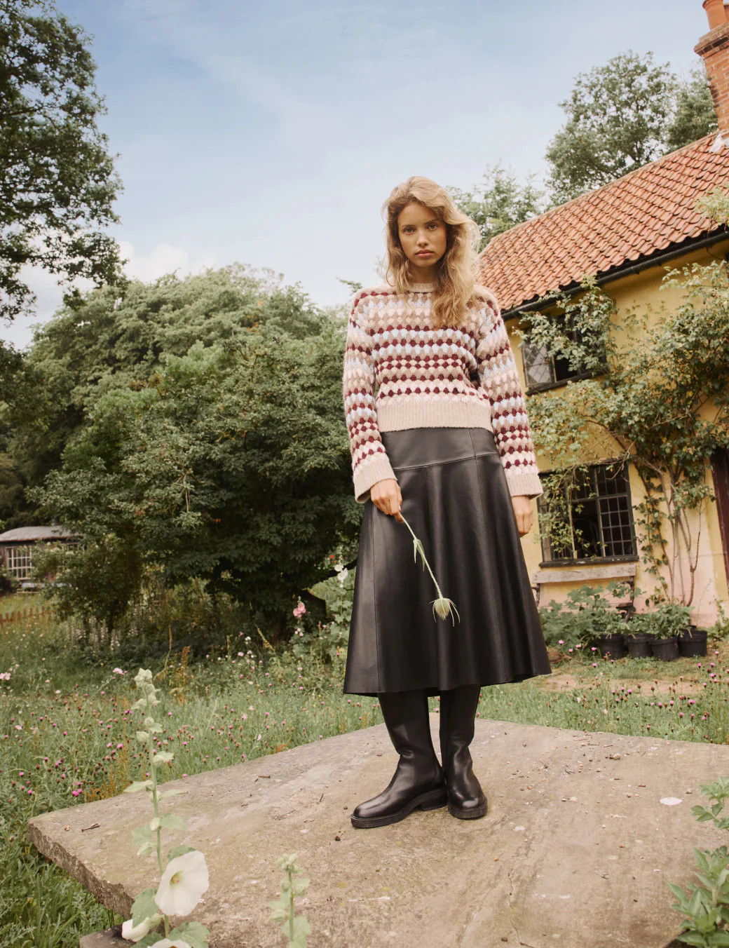 Multi Textured Round Neck Striped Jumper | Nobody's Child