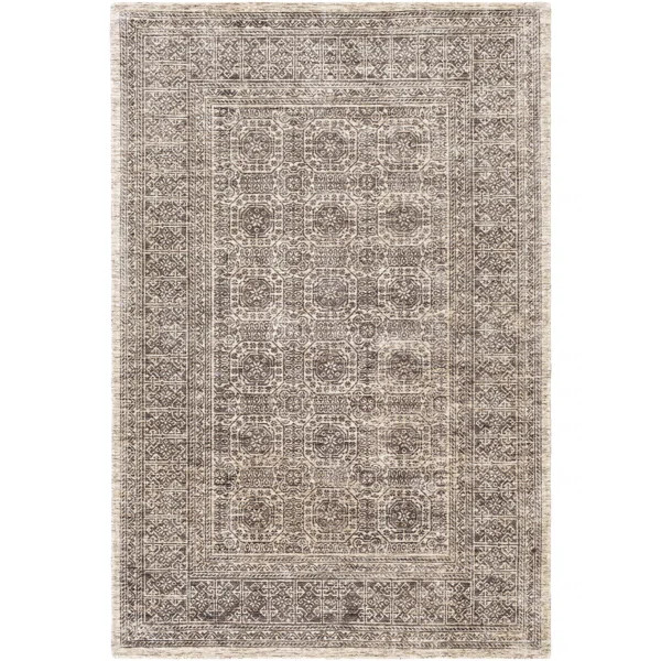 Bolton Oriental Hand-Loomed Cream/Brown Area Rug | Wayfair North America