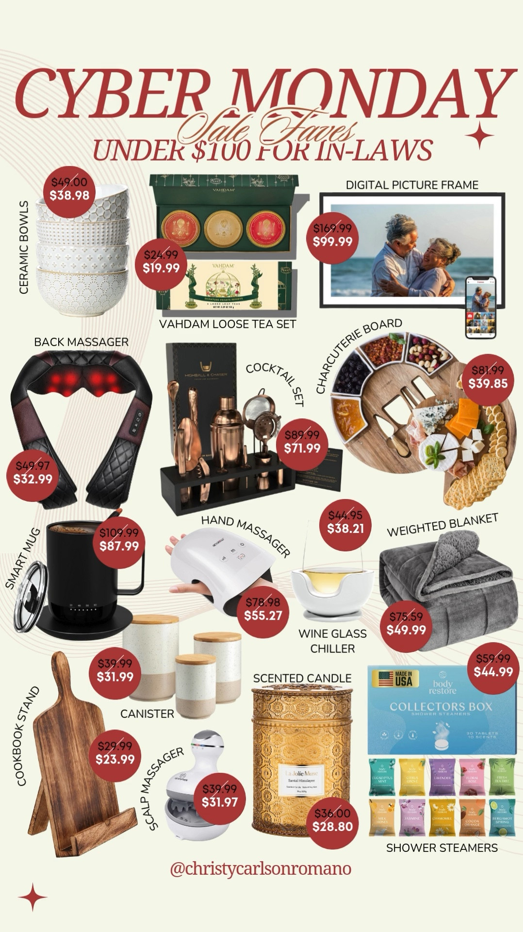 No need to stress over holiday shopping this year because Amazon's Cyber Monday sale got you! This gift guide covers under $100 ideas to delight your in-laws. From practical to pampering, these gifts are sure to spread holiday cheer.
#cyberweeksale #CreatorFavorites2024 #selfcare #homedecor #kitchenfinds #celebritygiftguide

#LTKFindsUnder100 #LTKSaleAlert #LTKCyberWeek