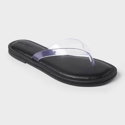 Women's Keilani Thong Flip Flops - Universal Thread™ Clear 10: Memory Foam, Slip On, Square Toe | Target