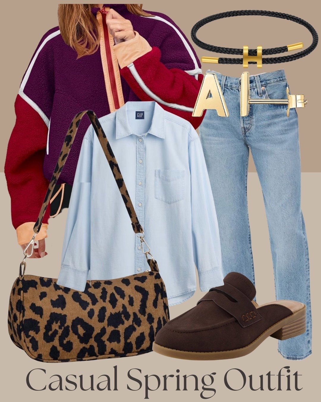 Casual spring outfit with light blue button down shirt, straight leg jeans, brown mule loafers and leopard crossbody bag.
This look is relaxed but still pulled together, and mixing neutrals with a pop of print adds just enough personality.

#LTKStyle
#LTKSpring
#LTKDenim
#LTKShoes
#LTKAccessories

#CasualOutfitIdeas
#SpringStyle
#StraightLegJeans
#NeutralStyle
#EverydayLook


#LTKootd