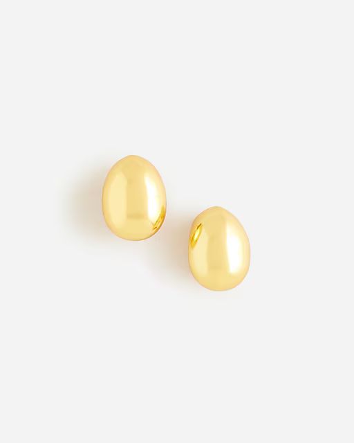 Metallic oval earrings | J.Crew US