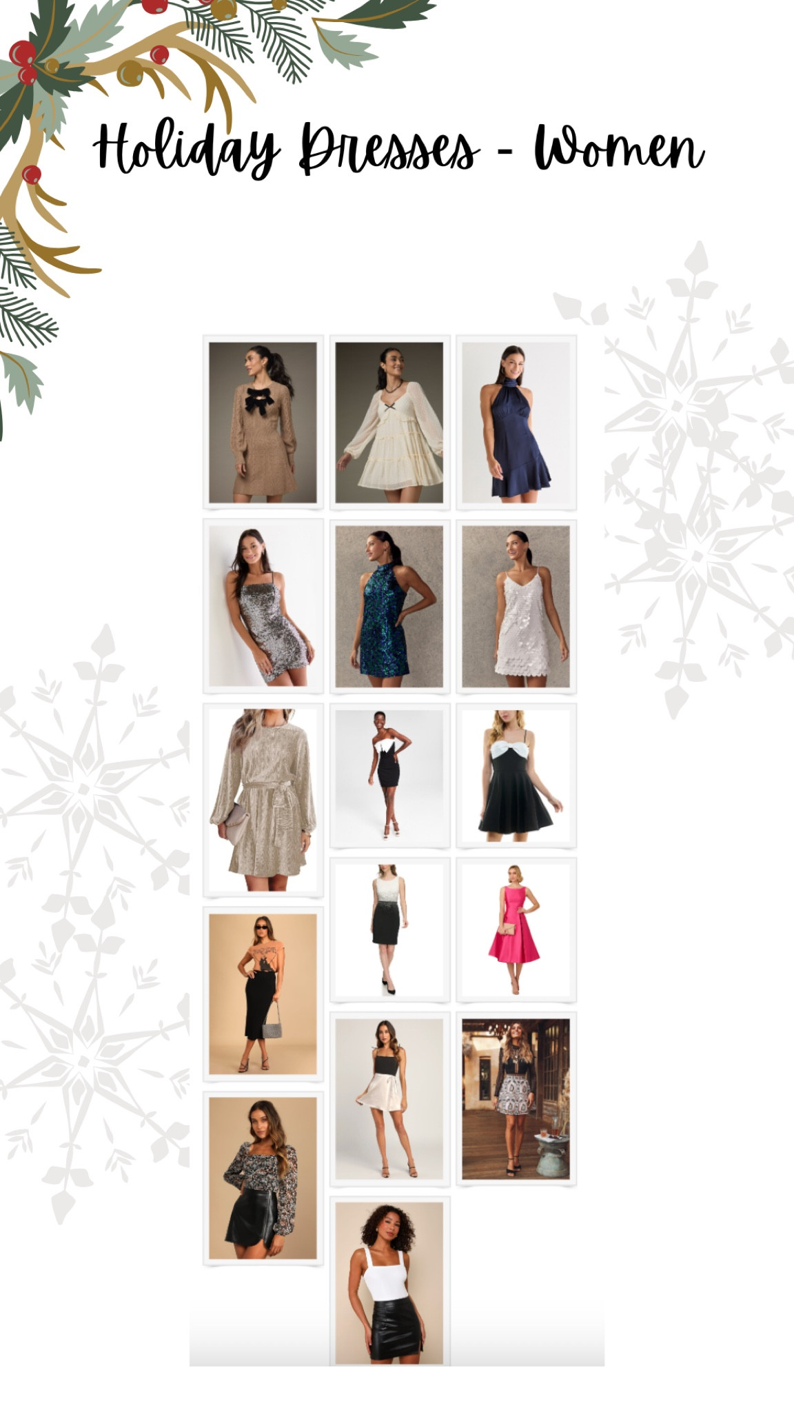 Holiday dresses- Womenn