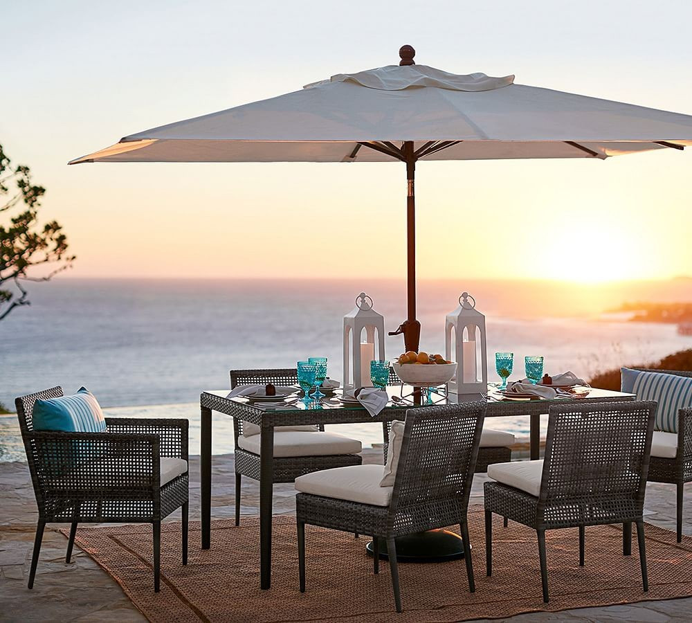 Cammeray 73" All-Weather Wicker Dining Table | Pottery Barn (US)