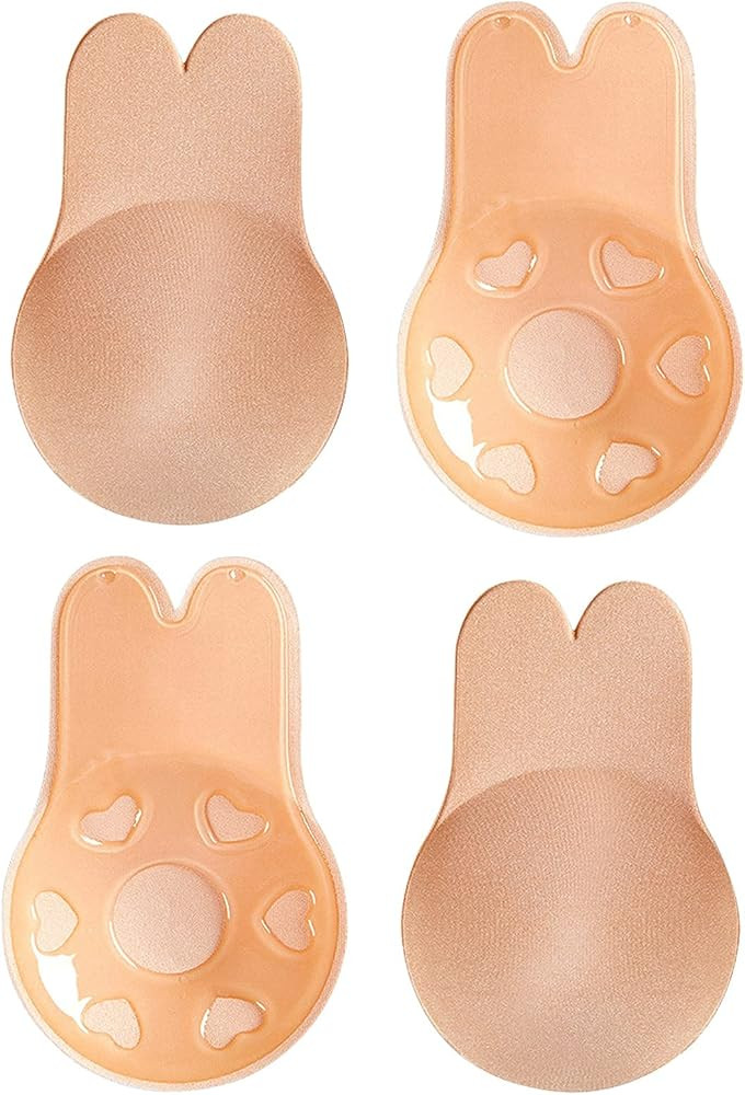 2 Pairs Sticky Bra Adhesive Invisible Bra, Strapless Backless Reusable Push Up Large Breast Lift ... | Amazon (US)