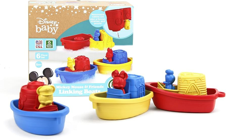 Green Toys Mickey Mouse Linking Boats - CB | Amazon (US)