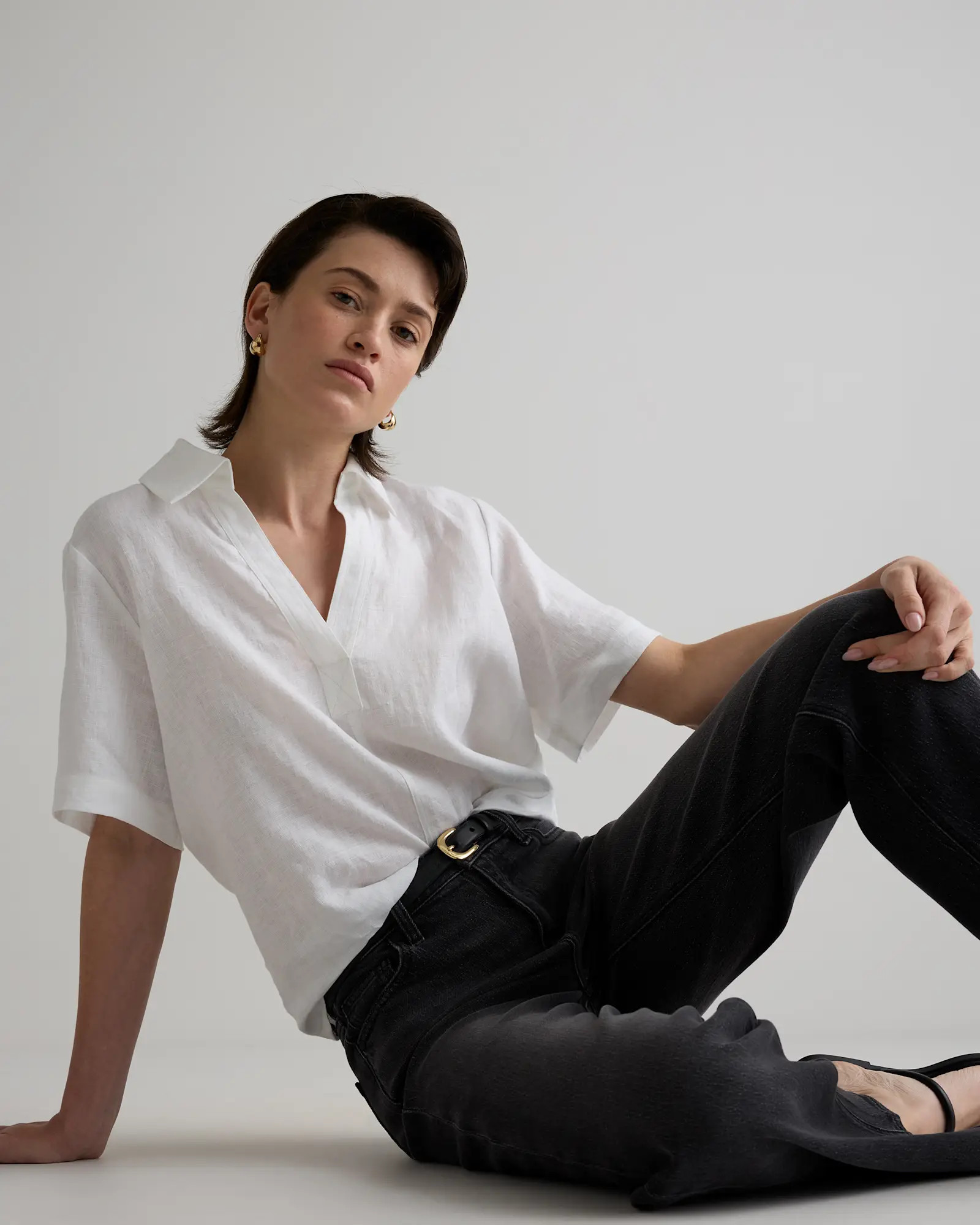 Bella Stretch Relaxed Straight Jeans | Quince