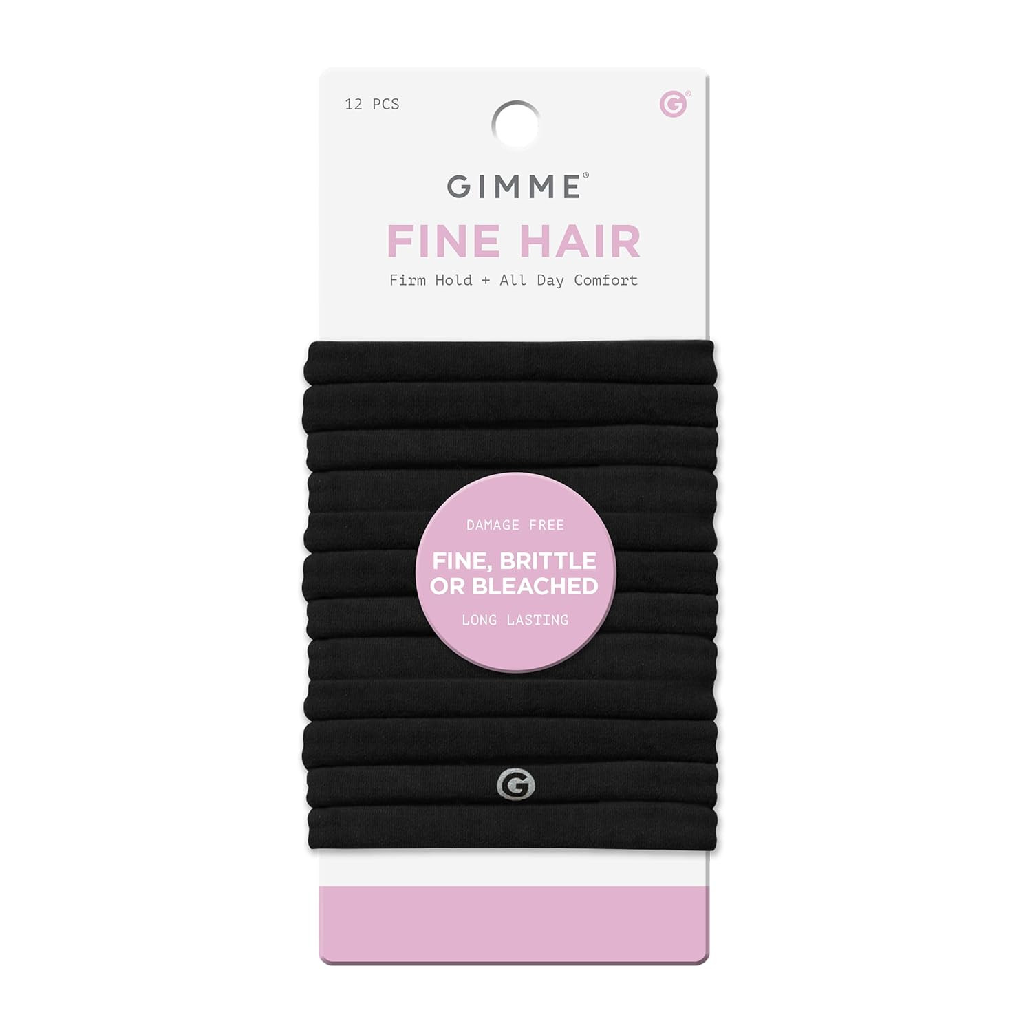 Gimme Beauty Fine Hair Elastic Bands - Slim-Fit Elastic Ties for Fine, Brittle, or Bleached Hair ... | Amazon (US)