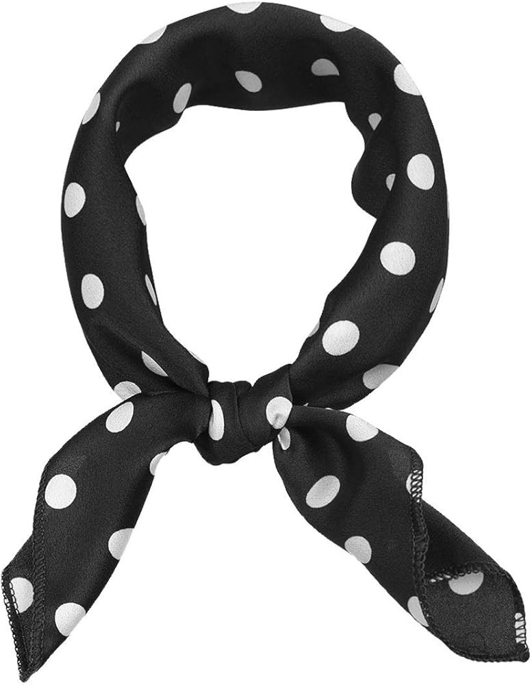 Allegra K 50cm 1950s Vintage Retro Polka Dots Square Scarf Head Neck Scarves Kerchief Neckerchief | Amazon (US)