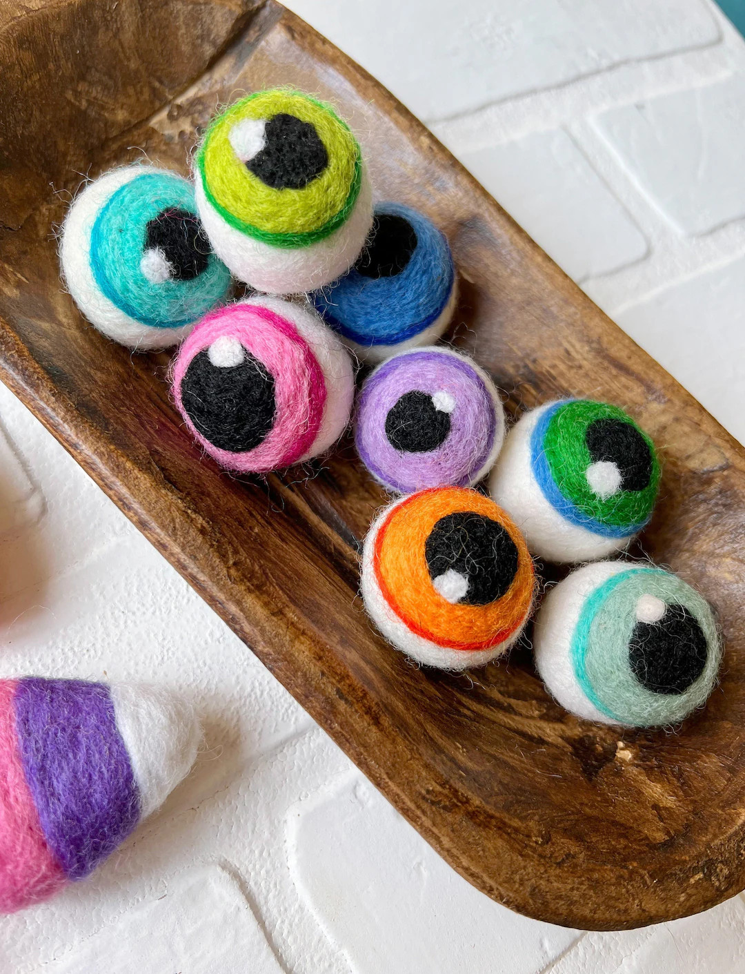 Felt Monster Eyeballs Halloween Decor Tiered Tray Decor, Vase Filler, Table Scatter - Etsy | Etsy (US)