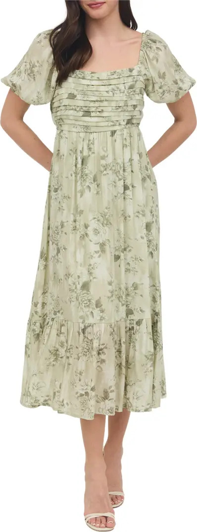 Puff Sleeve Midi Dress | Nordstrom Rack