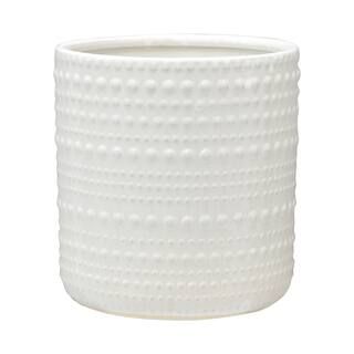 6.5" White Raised Dot Ceramic Pot by Ashland® | Michaels Stores