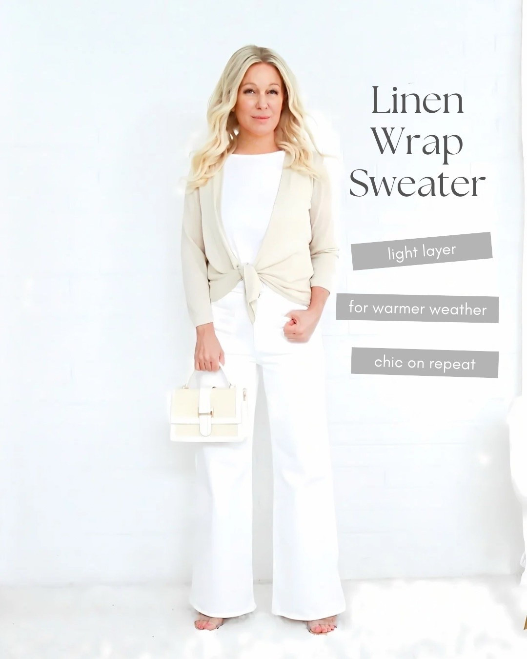This spiral linen wrapped sweater is a piece that everyone is grabbing this spring. Get yours before it sells out. ￼

#LTKSeasonal #LTKOver40 #LTKPetite