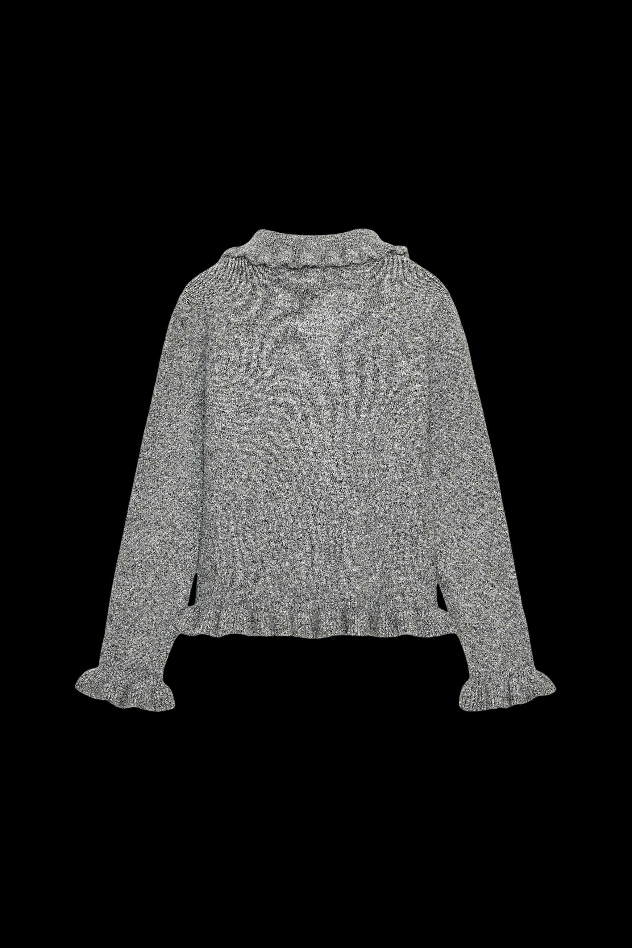KNIT CARDIGAN WITH RUFFLE TRIMS | Zara UK