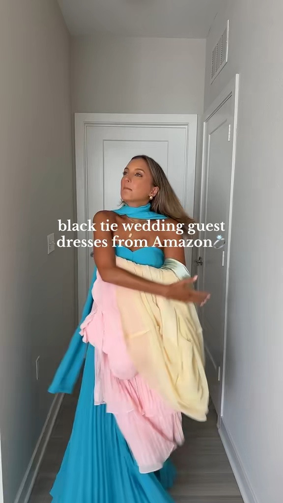 Amazon black tie wedding guest dresses under $75. wearing XS in everything 💕💍

#LTKWedding