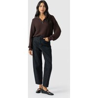 Women's Barrel Leg Jean, Black, Cotton, Size 26 ( UK Size 8 )/Regular, Saint + Sofia | Saint + Sofia