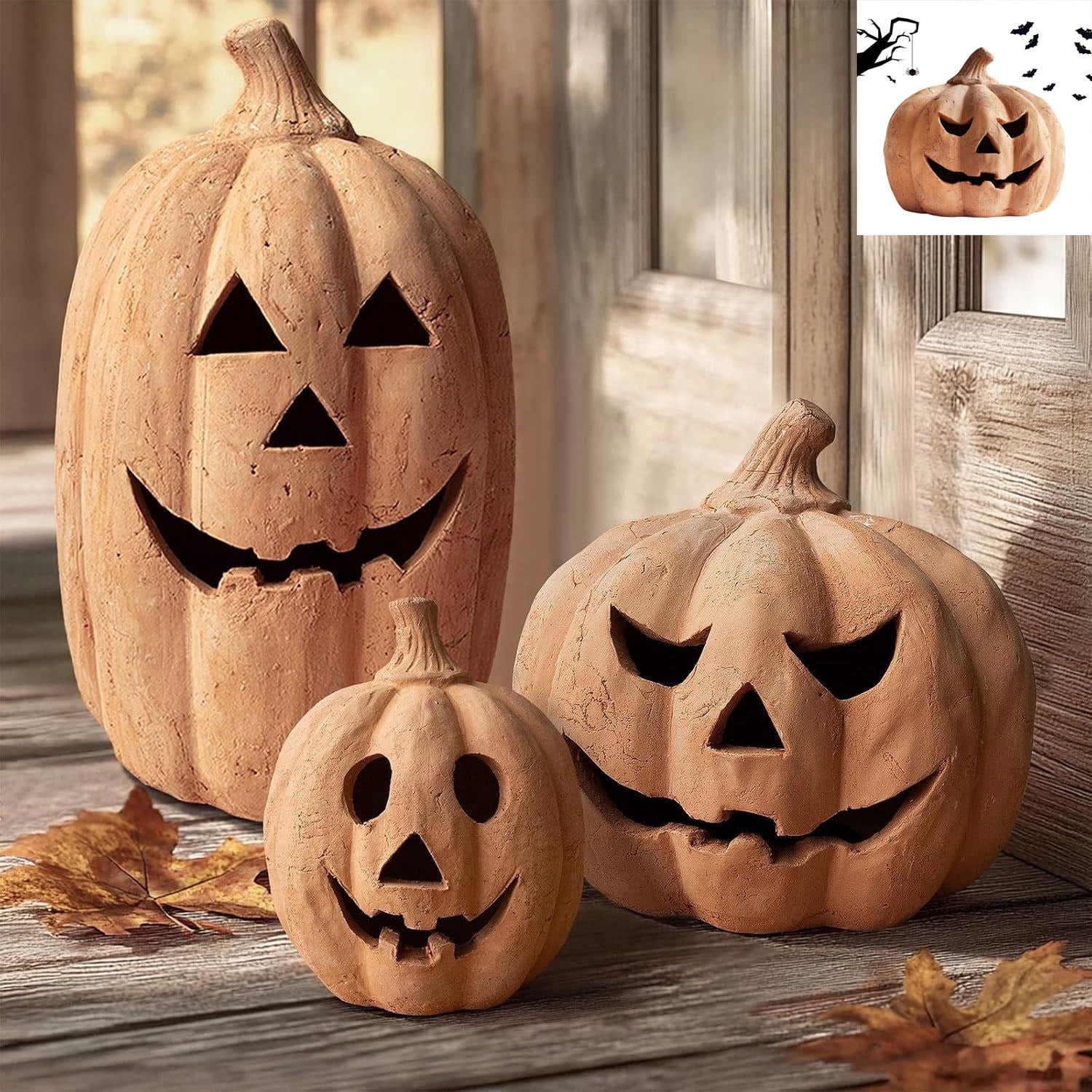 Halloween Handmade Pumpkin,Resin Pumpkin Fall Halloween Decorations Autumn Farmhouse Table Decora... | Walmart (US)