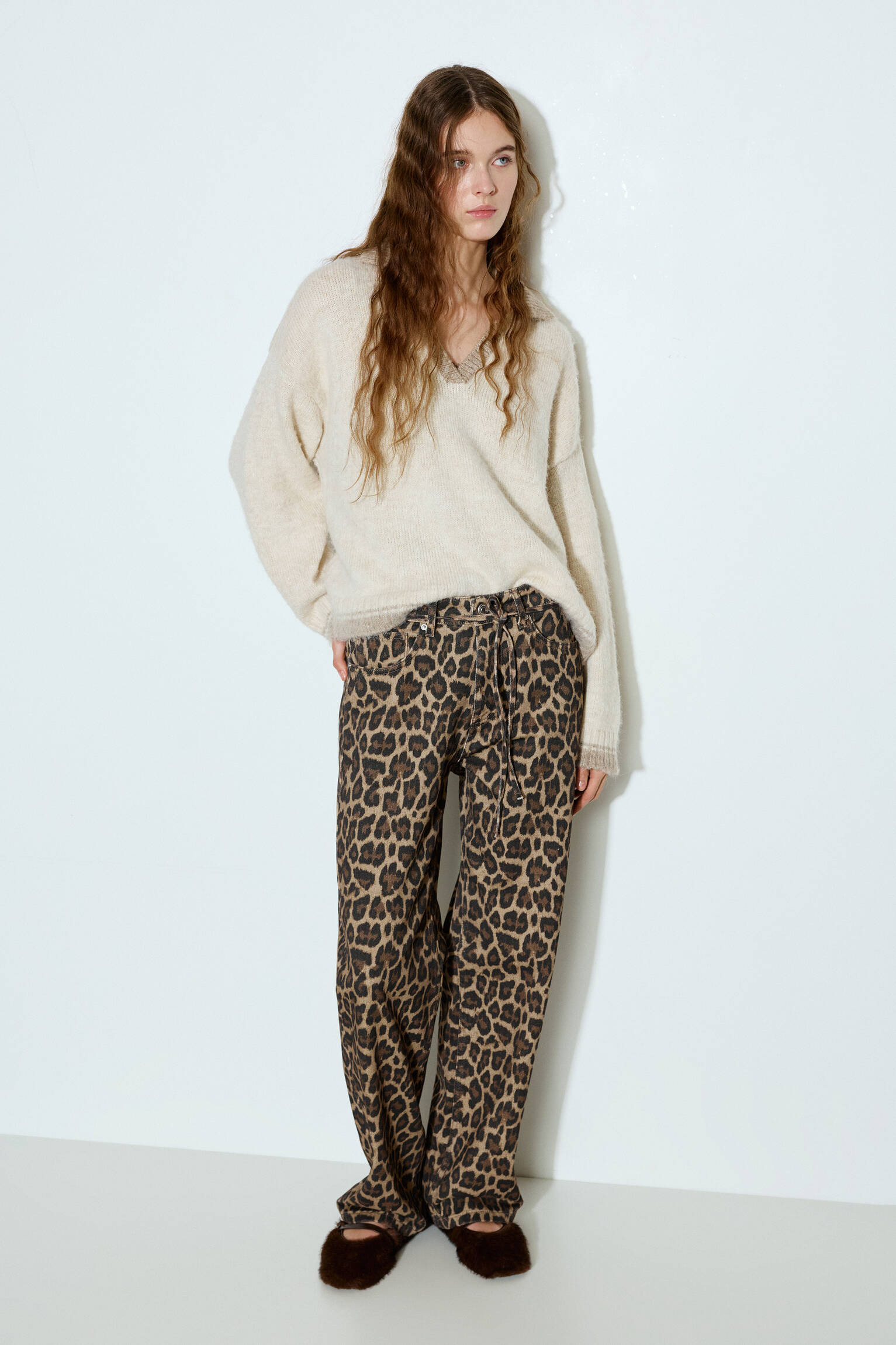 Jeans Leopardenmuster Kordelzug - Pull&Bear Deutschland | PULL and BEAR DE