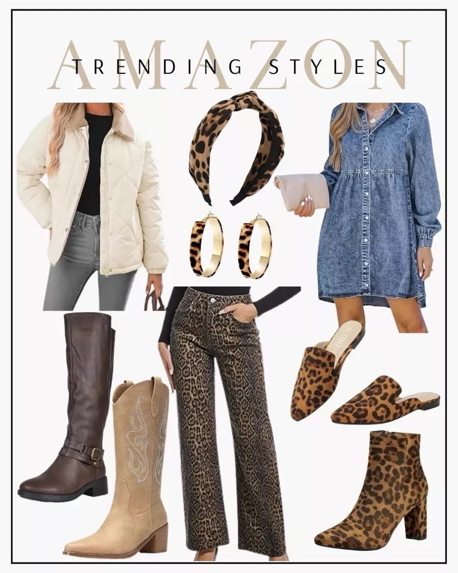 Amazon trending styles! Leopard, denim, boots, quilted jacket, jeans, shoes, dress, teacher outfit, fall outfit 

#LTKootd #LTKgrwm