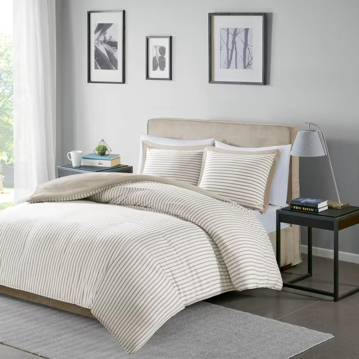 Braydon Reversible Stripe Duvet Cover Mini Set - JLA Home® | Target