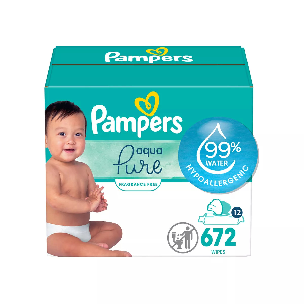 Pampers Aqua Pure Sensitive Baby Wipes - 672ct | Target