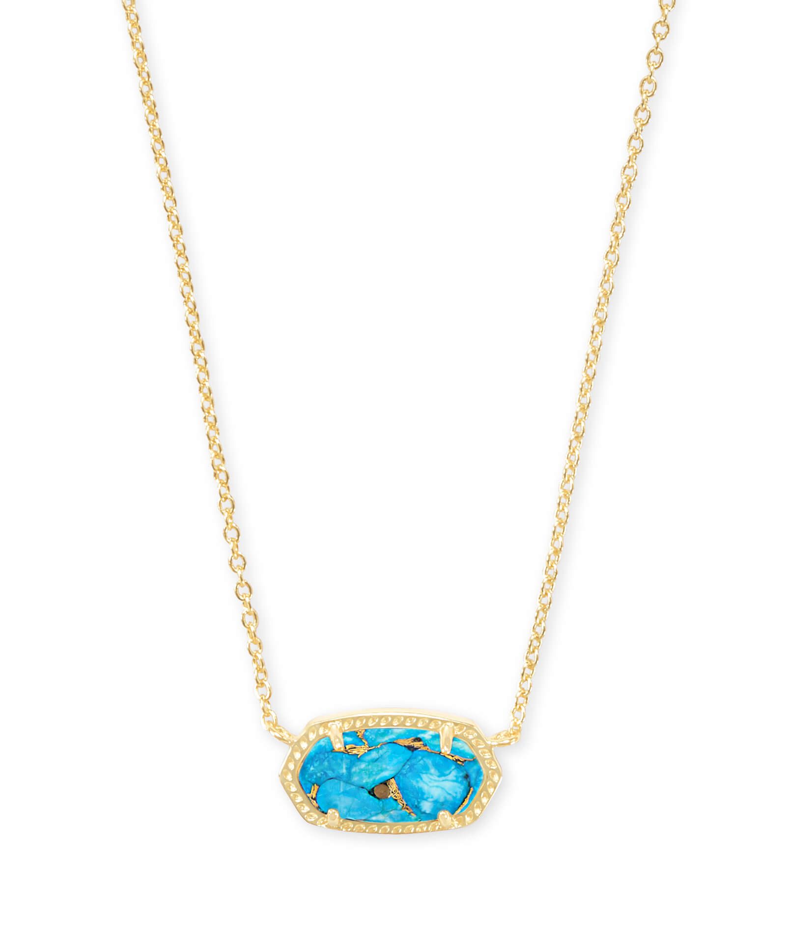 Elisa Gold Pendant Necklace in Bronze Veined Turquoise Magnesite | Kendra Scott | Kendra Scott