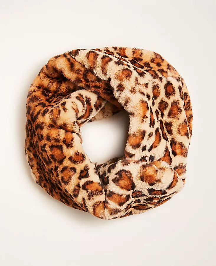 >Cheetah Print Faux Fur Snood | Ann Taylor (US)